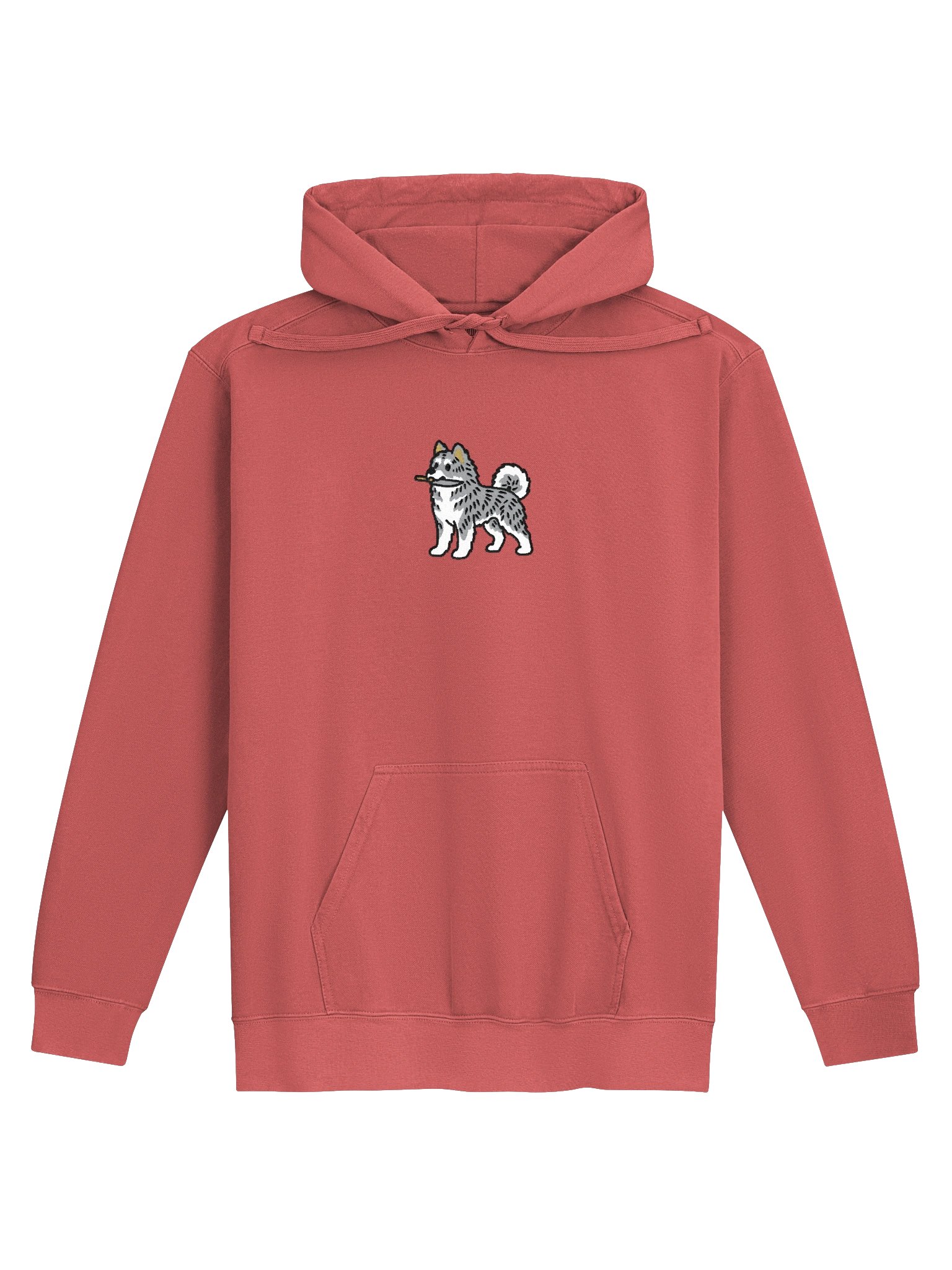 Funny Chibi-Style Japanese Akita Inu(Gray Brindle) Embroidered Premium Hoodie product image (25)