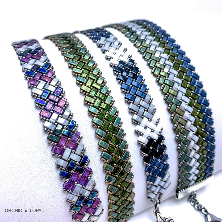 Digital Pattern - Half Tila Herringbone Bracelet product image (2)
