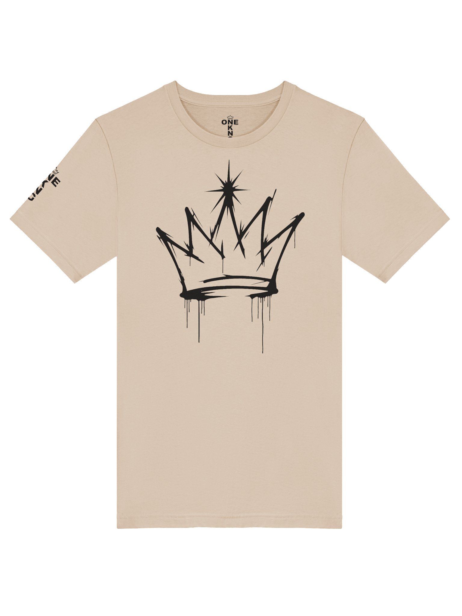 ONE KING Urban Crown Premium T-Shirt with sleeve logo black print product image (1)