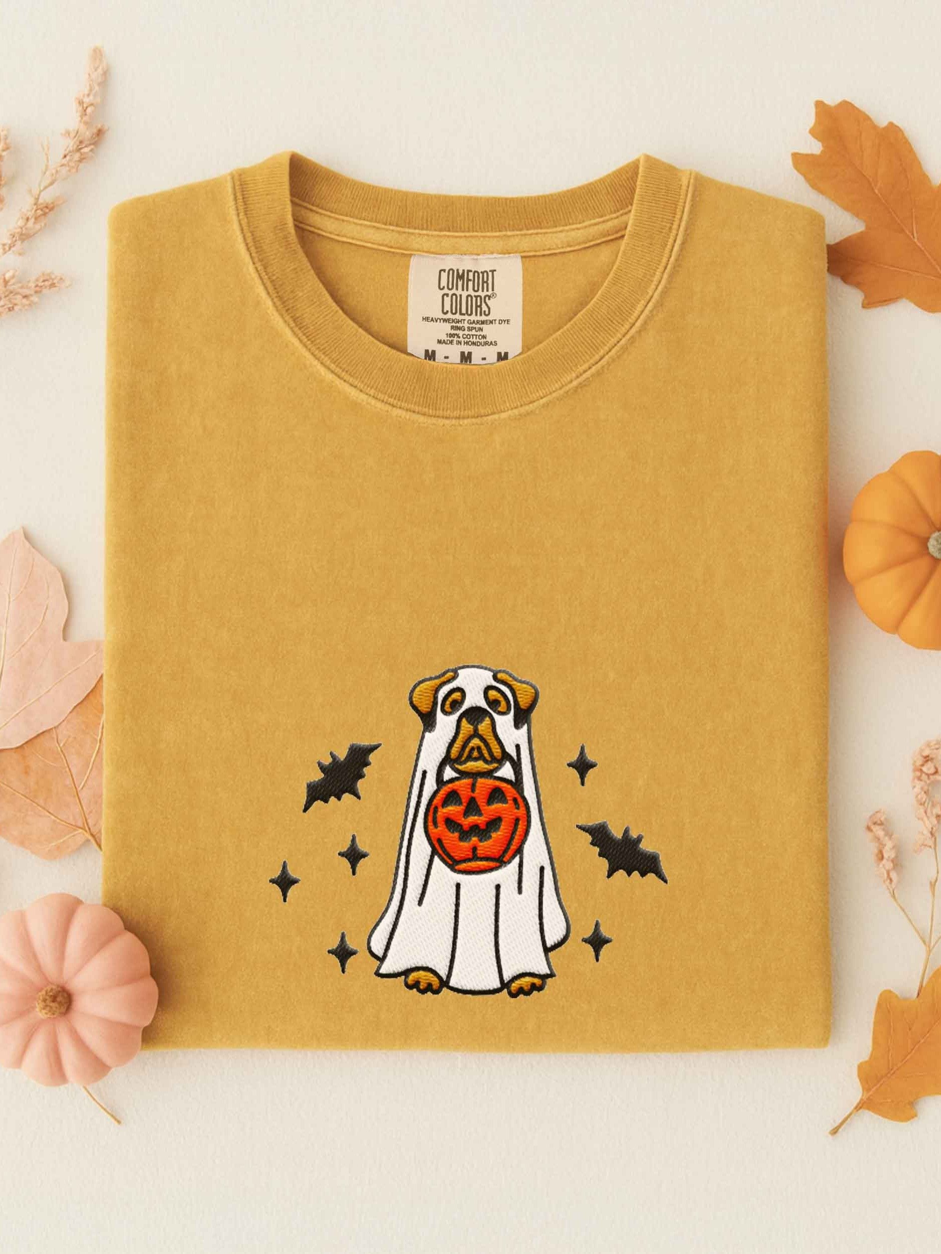 Halloween Bullmastiff(Tan) Embroidered T-Shirt product image (1)