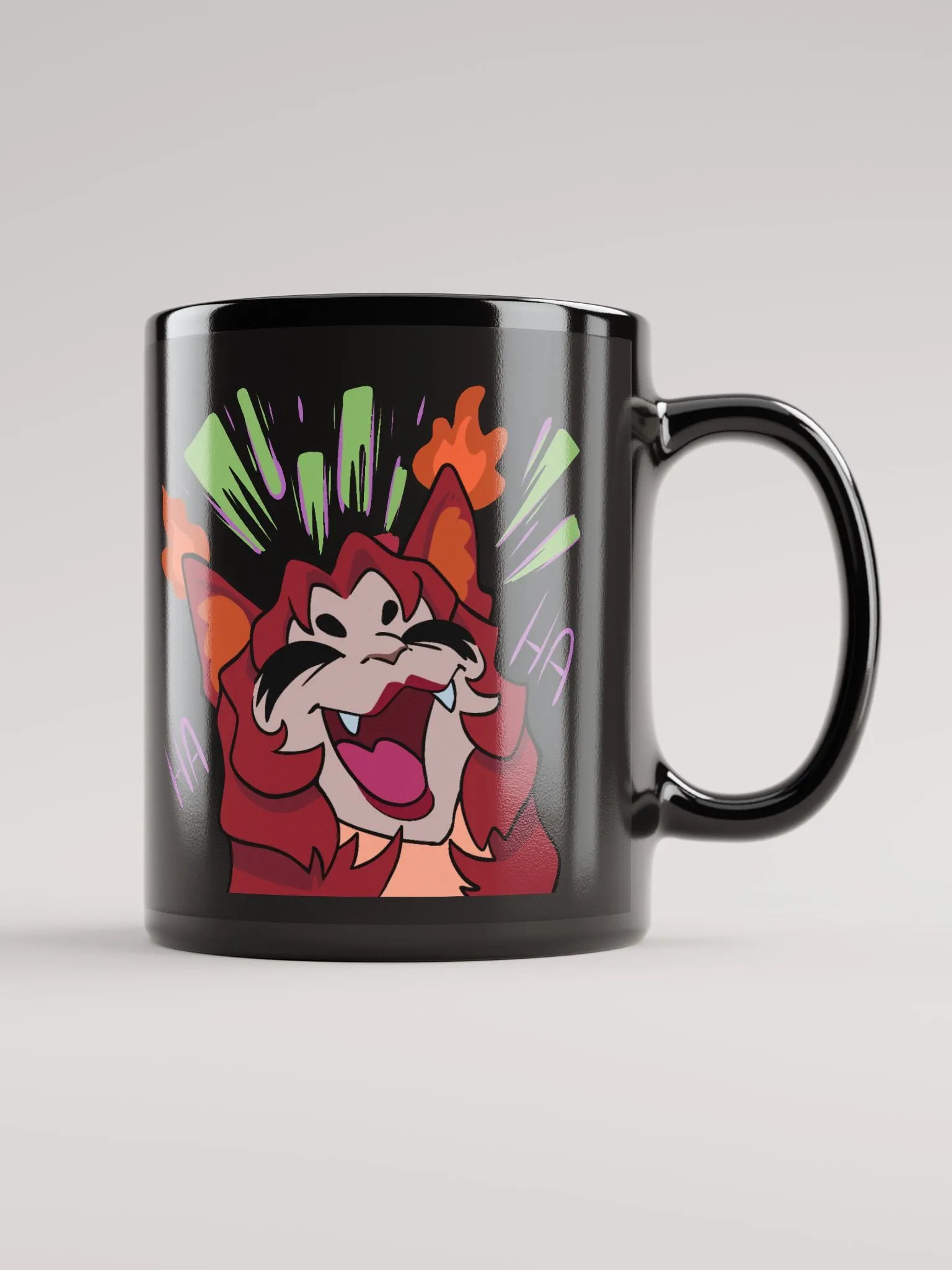 Laugh Emote Black Mug product image (2)