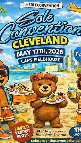 Save the date! 5/17 for Cleveland’s @soleconvention at the CAPS Fieldhouse! 

New items will be available. Excited to highlig...
