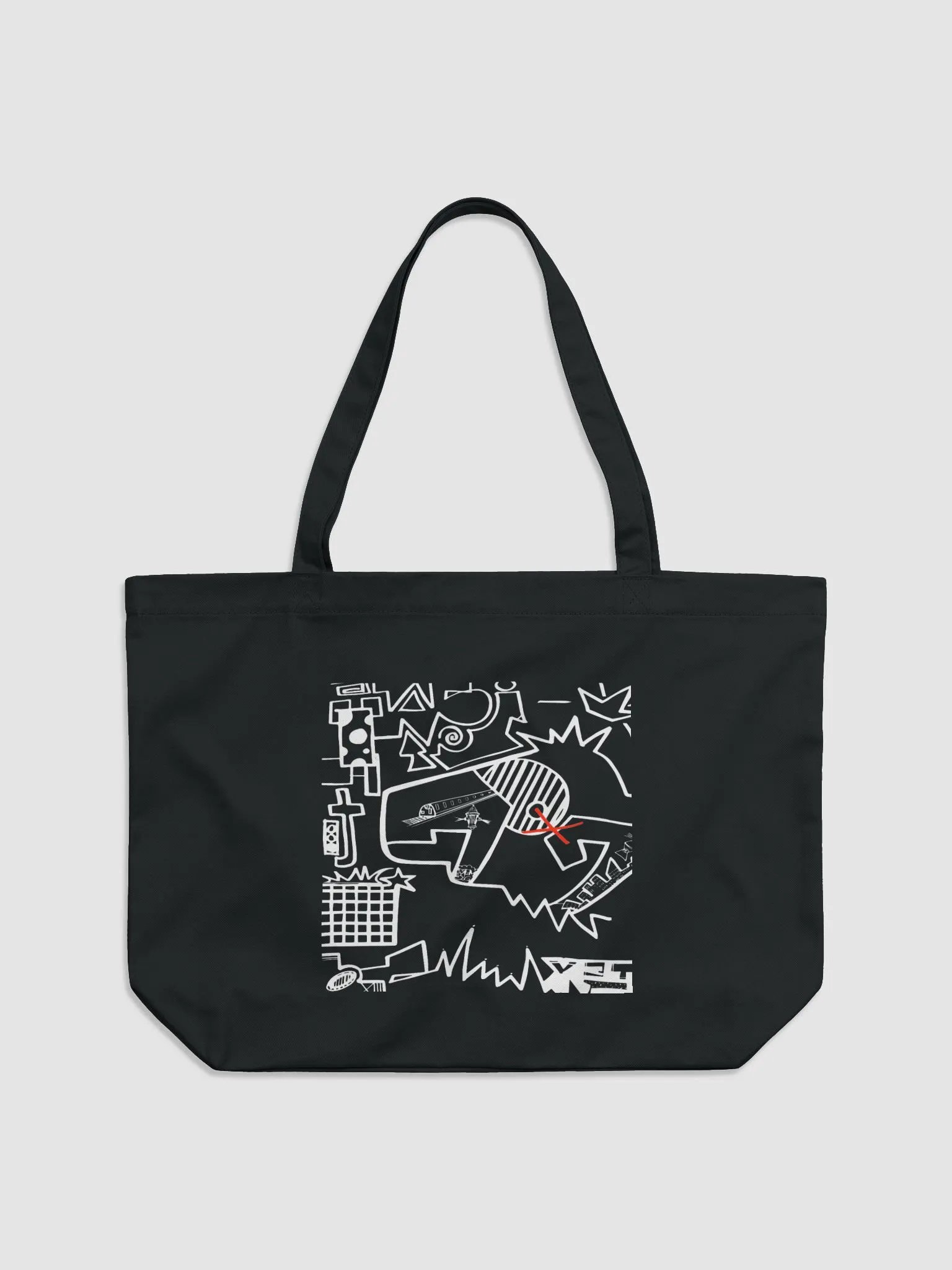 Organic black cotton tote product image (3)
