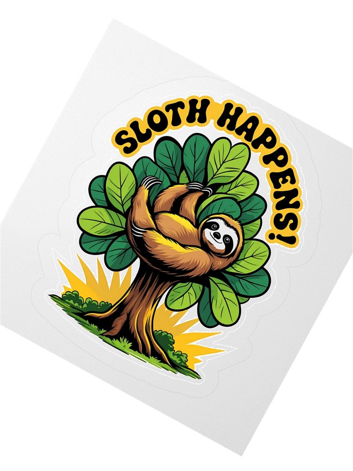 Sloth Happens! Kiss Cut Sticker product image (2)