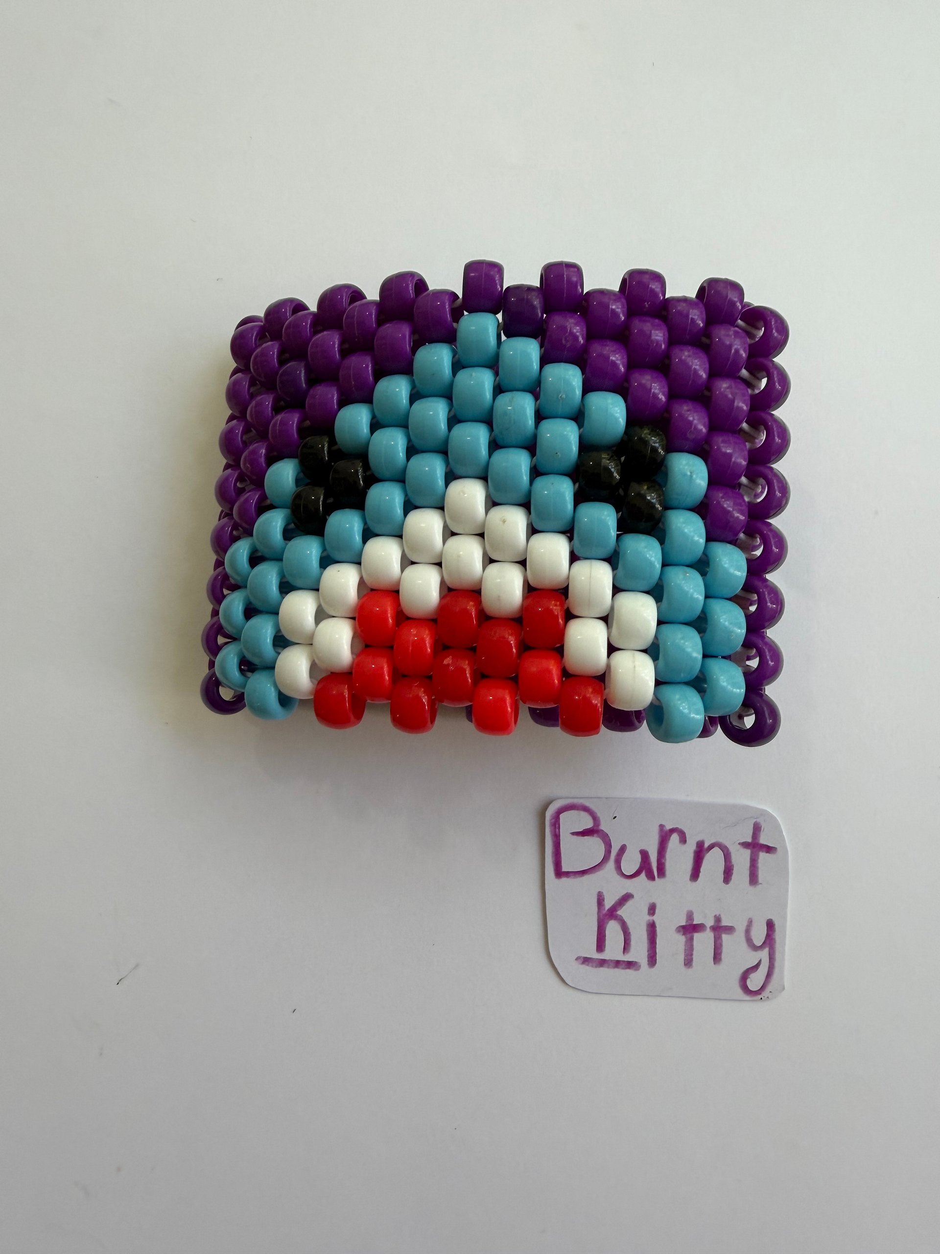 Handmade Shark Kandi Cuff Bracelet | Multi-Stitch Beaded Cuff product image (1)