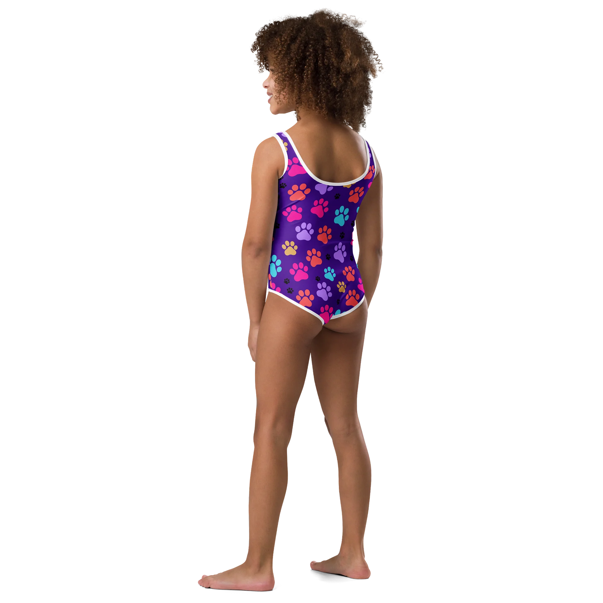 Pawprint Splash Kids One-Piece Swimsuit product image (3)