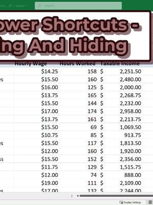 Detailed Tutorial on Excel Power Shortcuts for Grouping and Hiding #excel #EduTok #learnontiktokcontest #exceltutorial #fyp