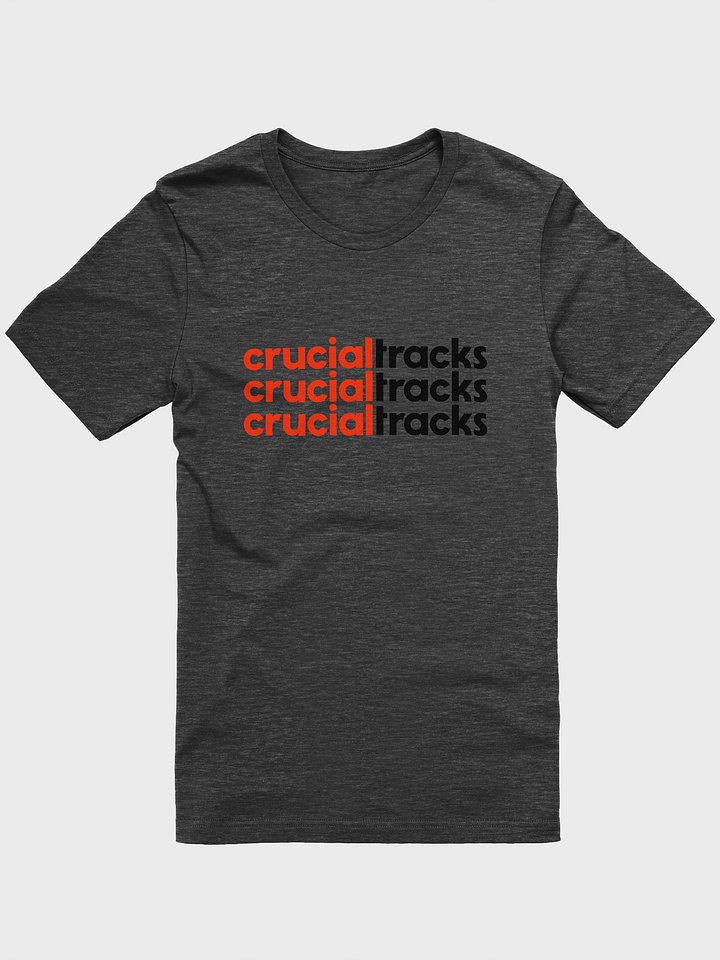 Crucial Tracks text stack t-shirt product image (3)