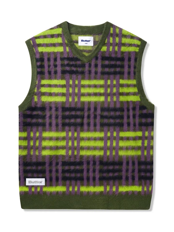 Weave Knitted Vest, Sage product image (1)