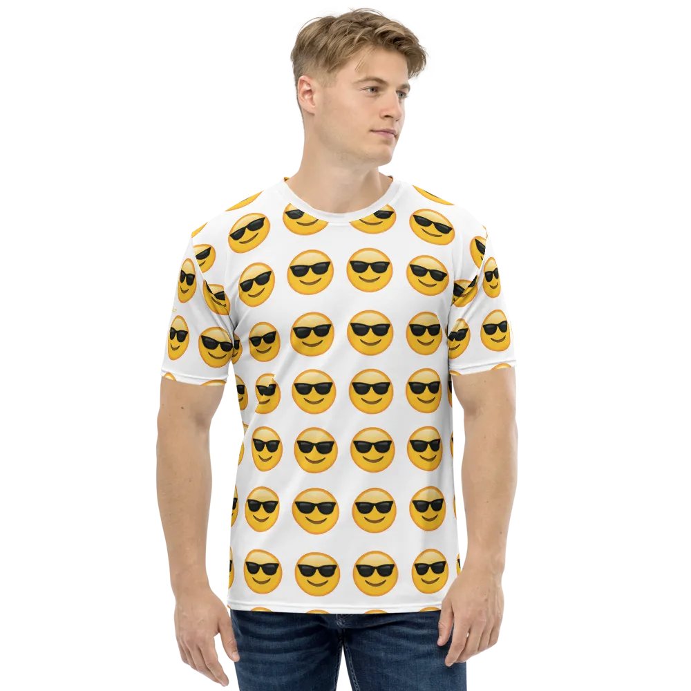 Cool Emoji - White - All-Over Print Crew Neck T-Shirt product image (2)