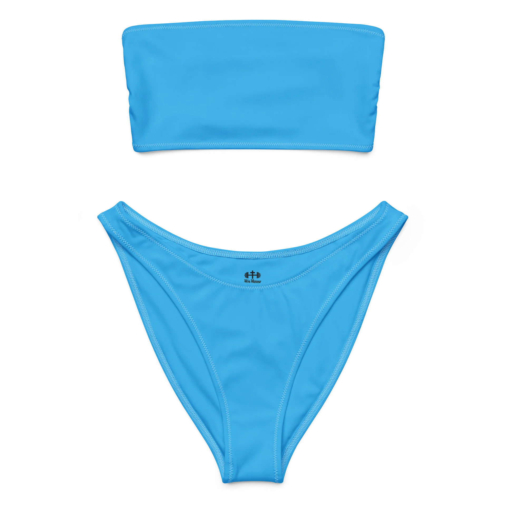 His House Womens Bandeau Bikini Set - Blue Sky product image (3)