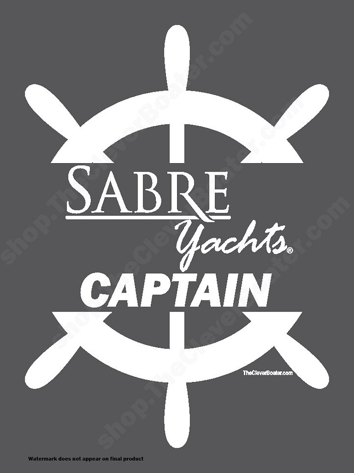 Sabre Yachts Captain - T-Shirt - Dark Shirt w/White Logo product image (2)