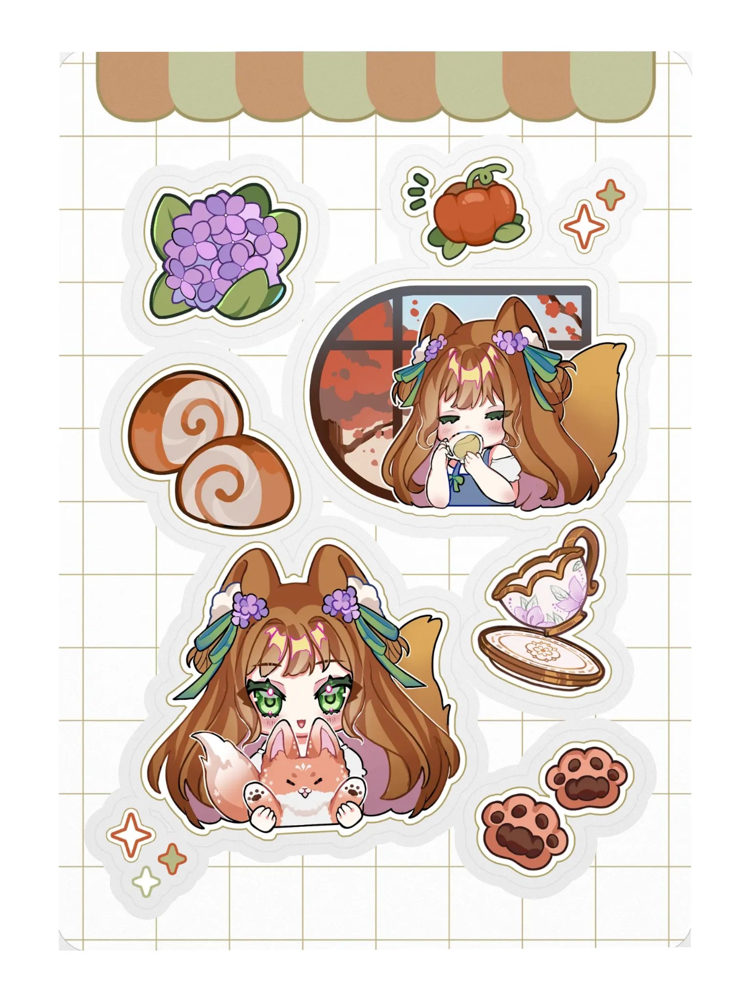 Pumpkin Petty Cafe Sticker Sheet product image (3)