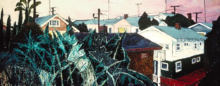 Leaning into Night (1983) on canvas (20" x 60") product image (1)