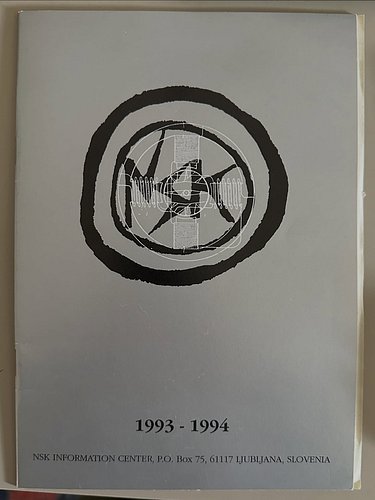Vintage 90's NSK brochure and passport application 

#nsk #neueslovenischekunst #laibach #lifeislife #industrial