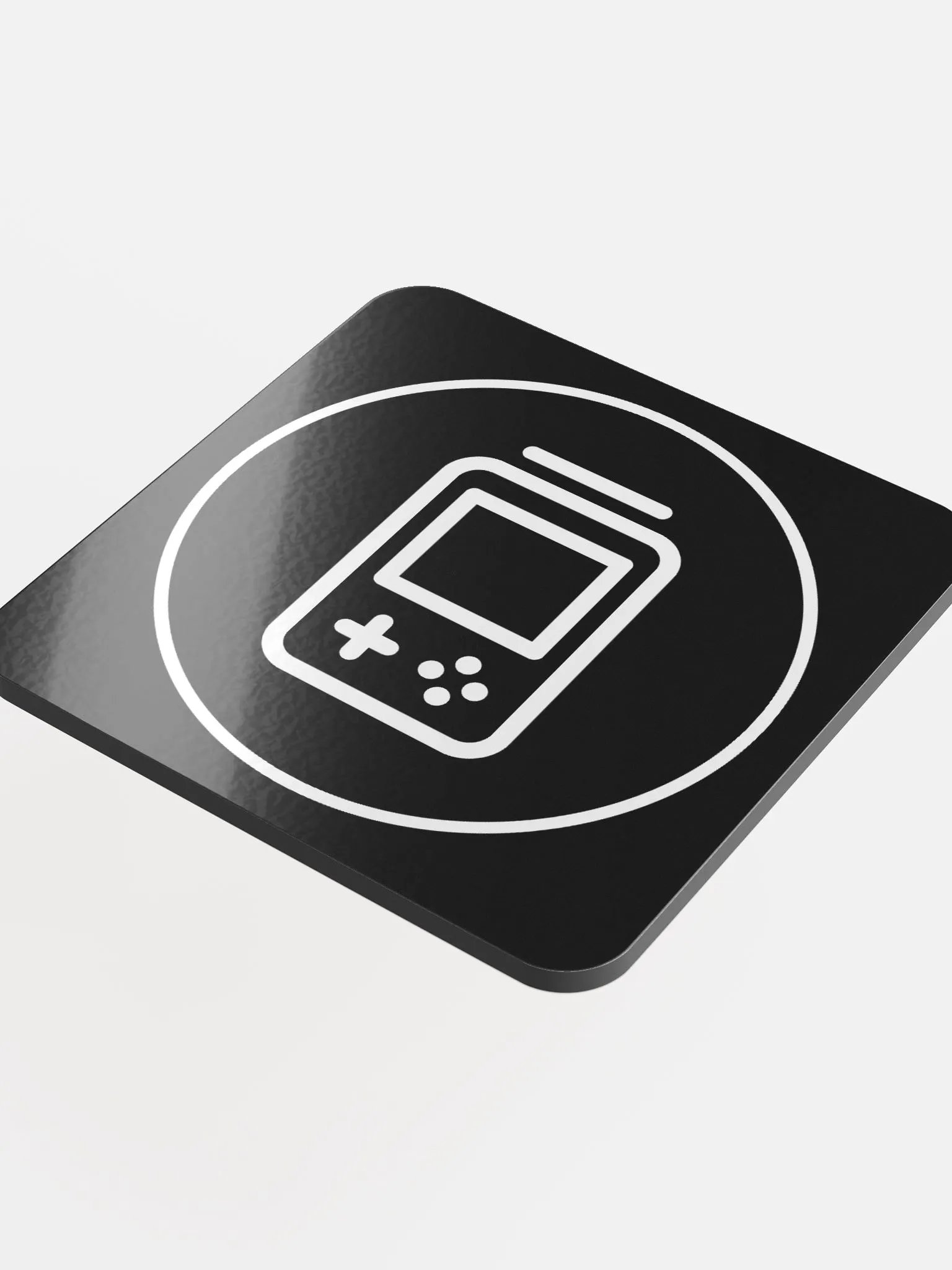 Glossed Cork Coaster (Black) product image (4)