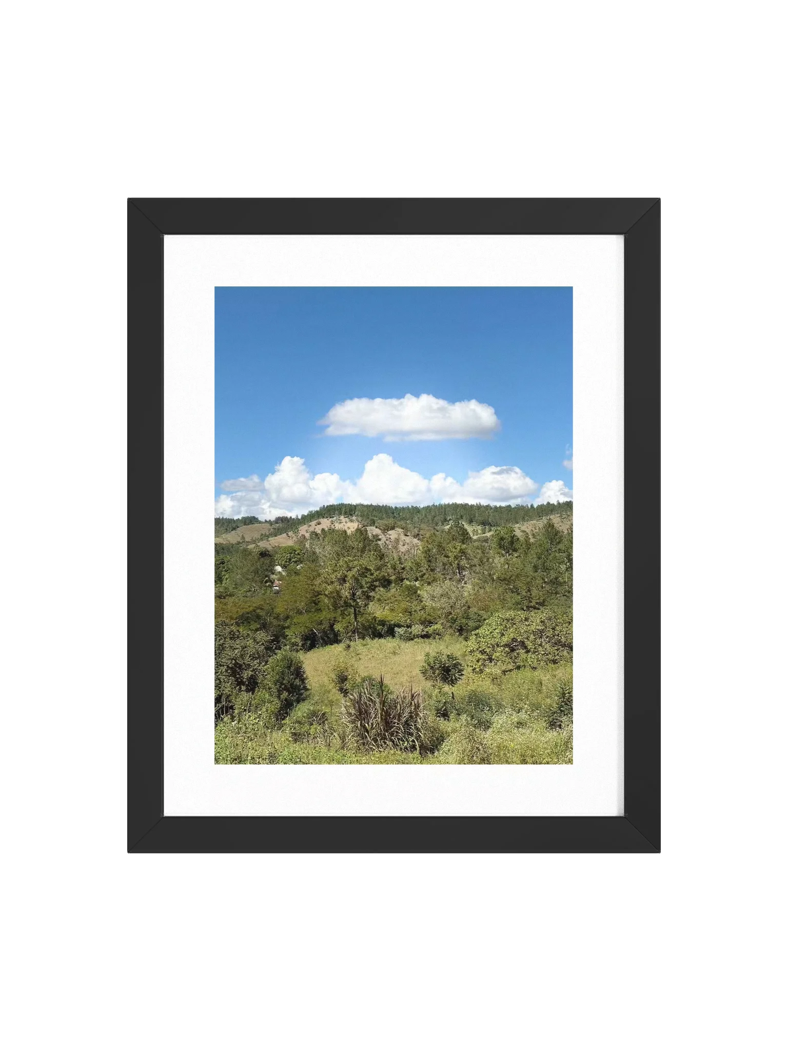 Mountain View with Cloud Framed Art Print product image (1)