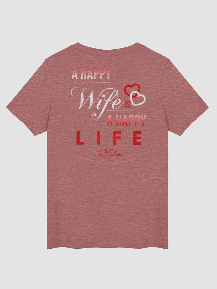 Damn, You are one Lucky Man & A Happy Wife is a Happy Life! V-Neck Tee product image (2)