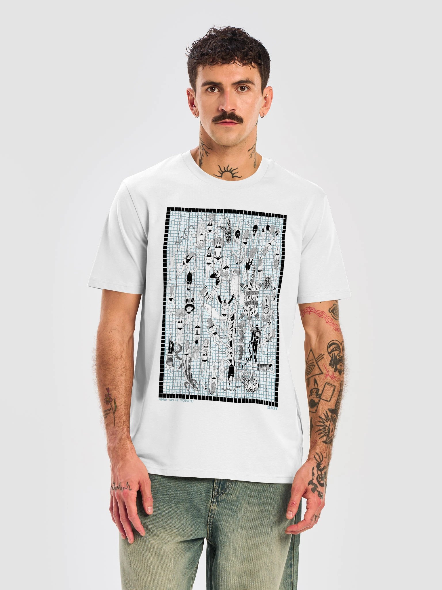 THE POOL unisex organic ribbed neck T-shirt product image (2)