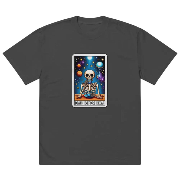 Cosmic Caffeine Skeleton Oversized Tee product image (2)