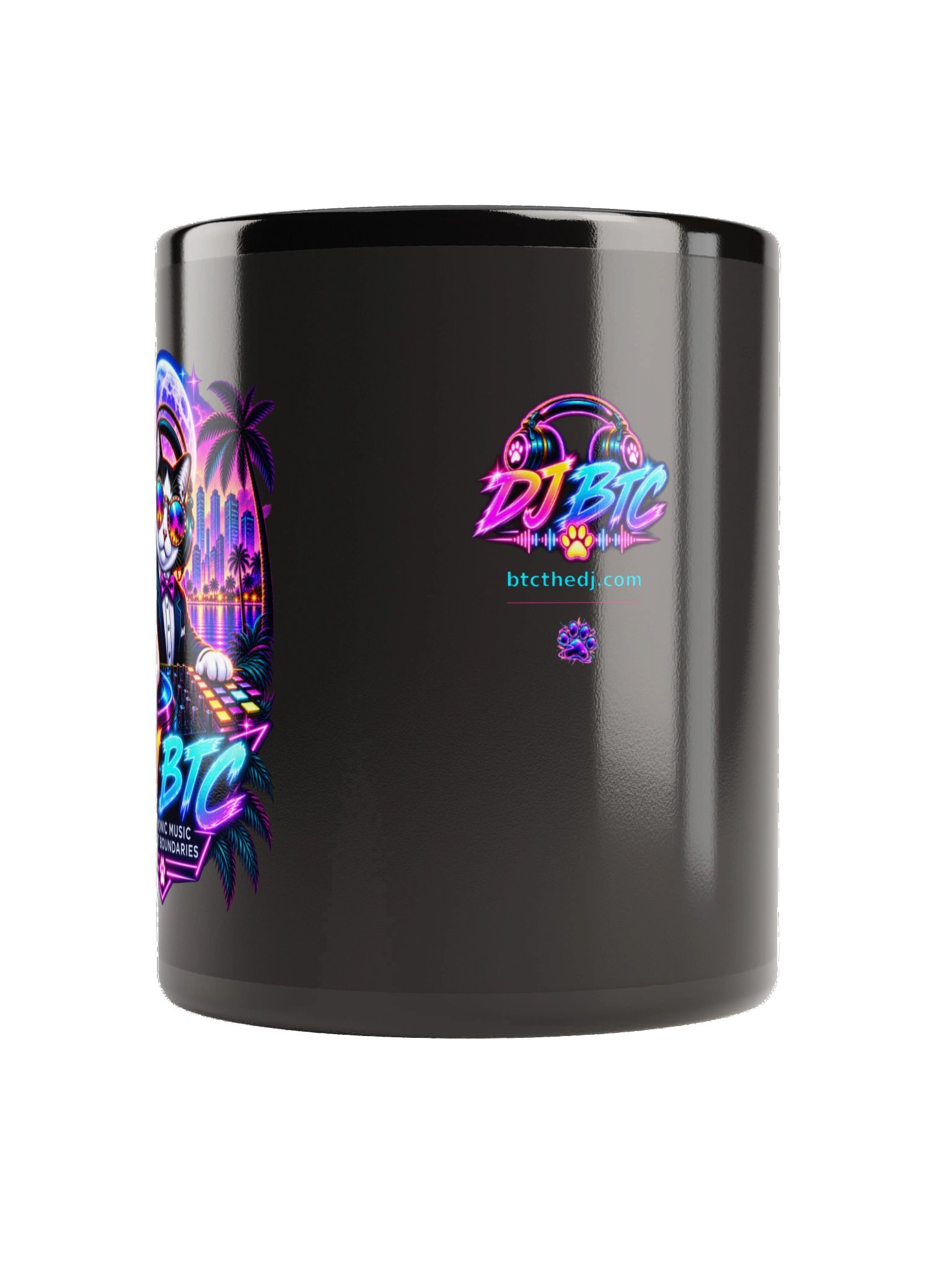DJ BTC – Bob Thunder Cat Neon Nights Mug product image (4)