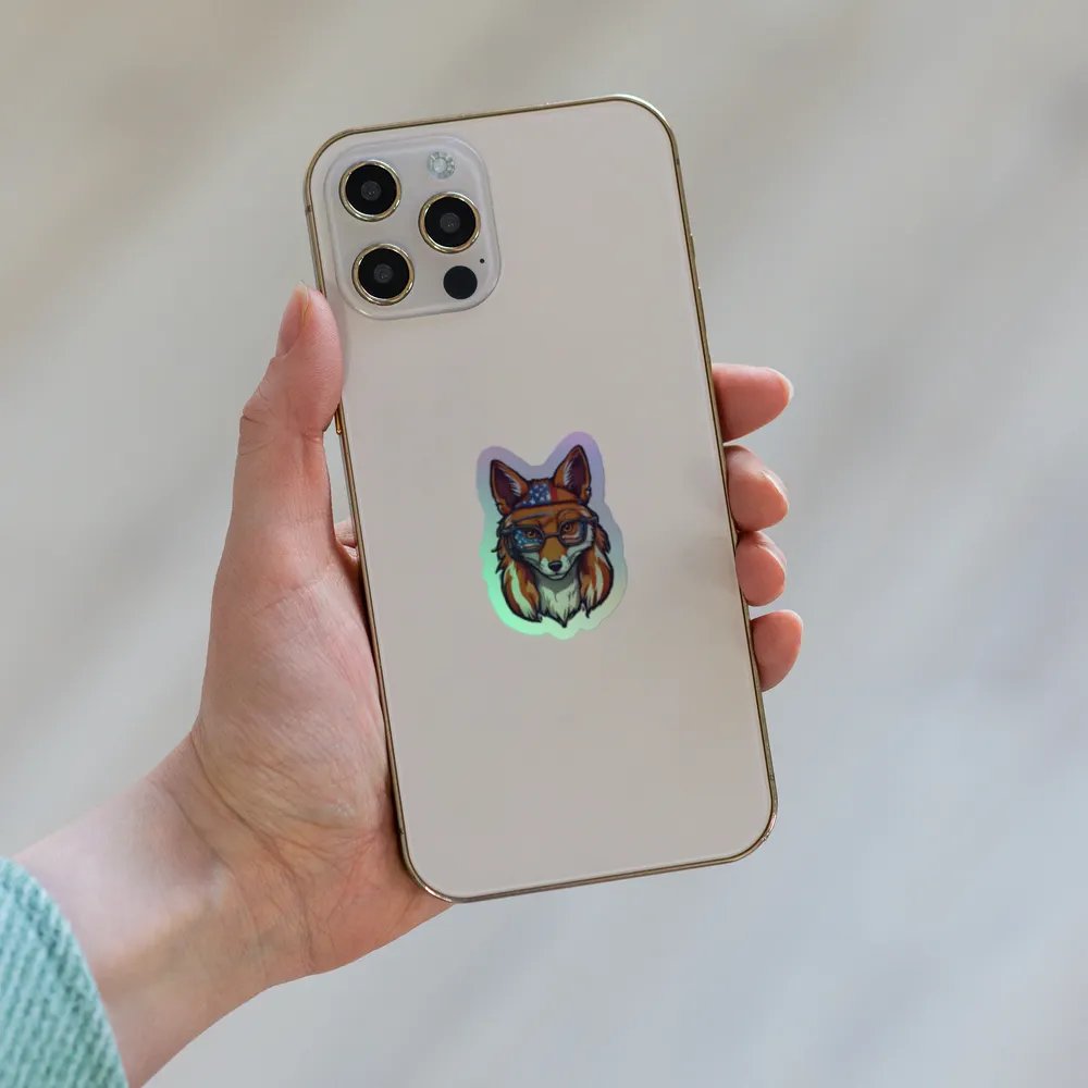 Mullet Fox Holographic Stickers - July 4th product image (1)