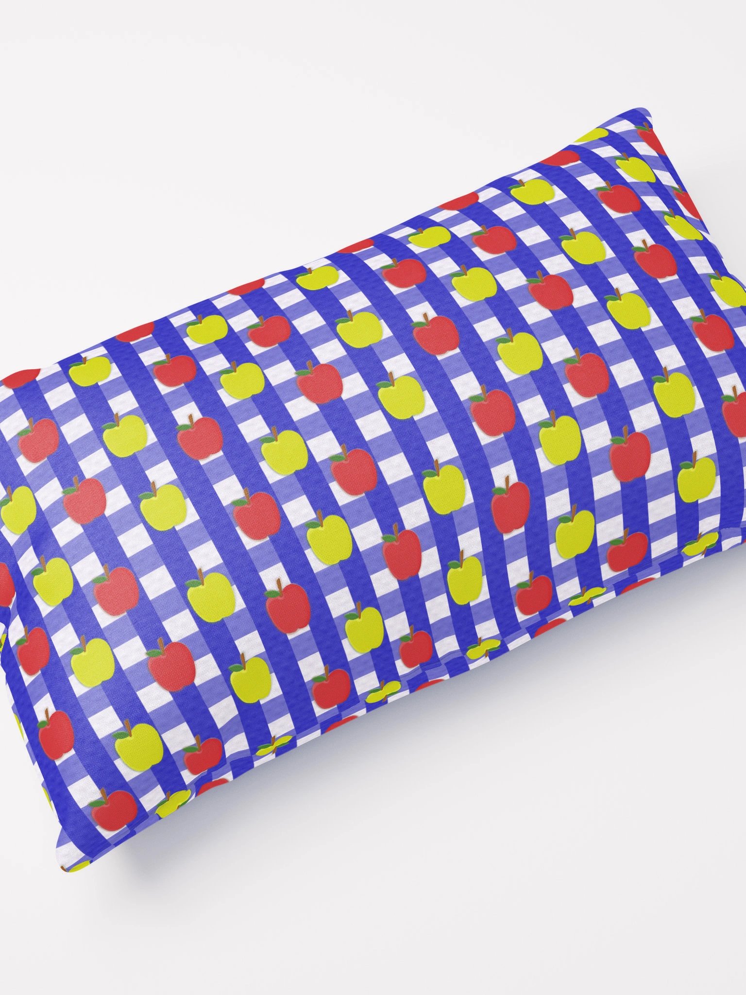 Apple Gingham in Blue Pattern Pillow product image (11)