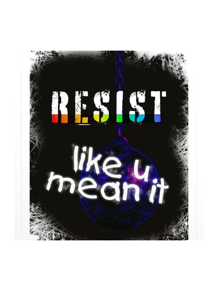Resist Wrecking Ball Kiss Cut Stickers product image (1)