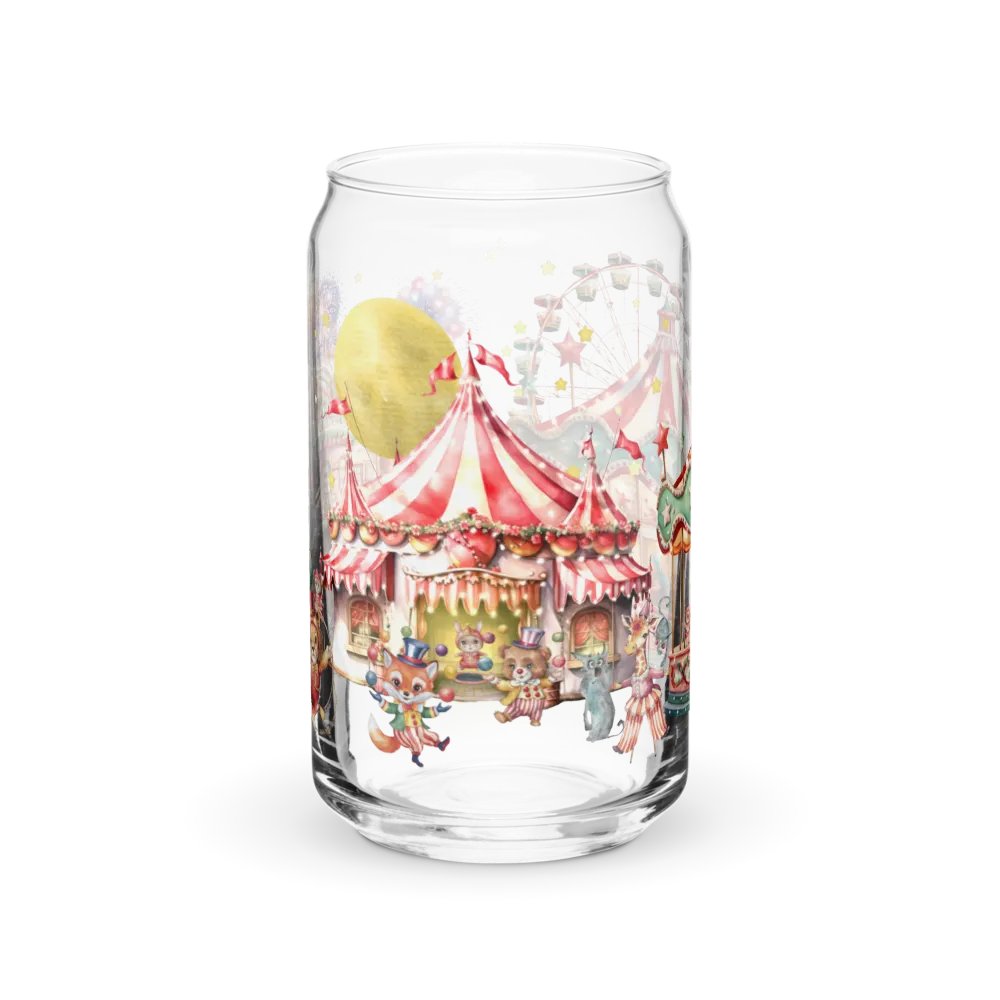 Midnight Circus Glass Can | 16oz – Whimsical & Elegant Drinkware product image (1)