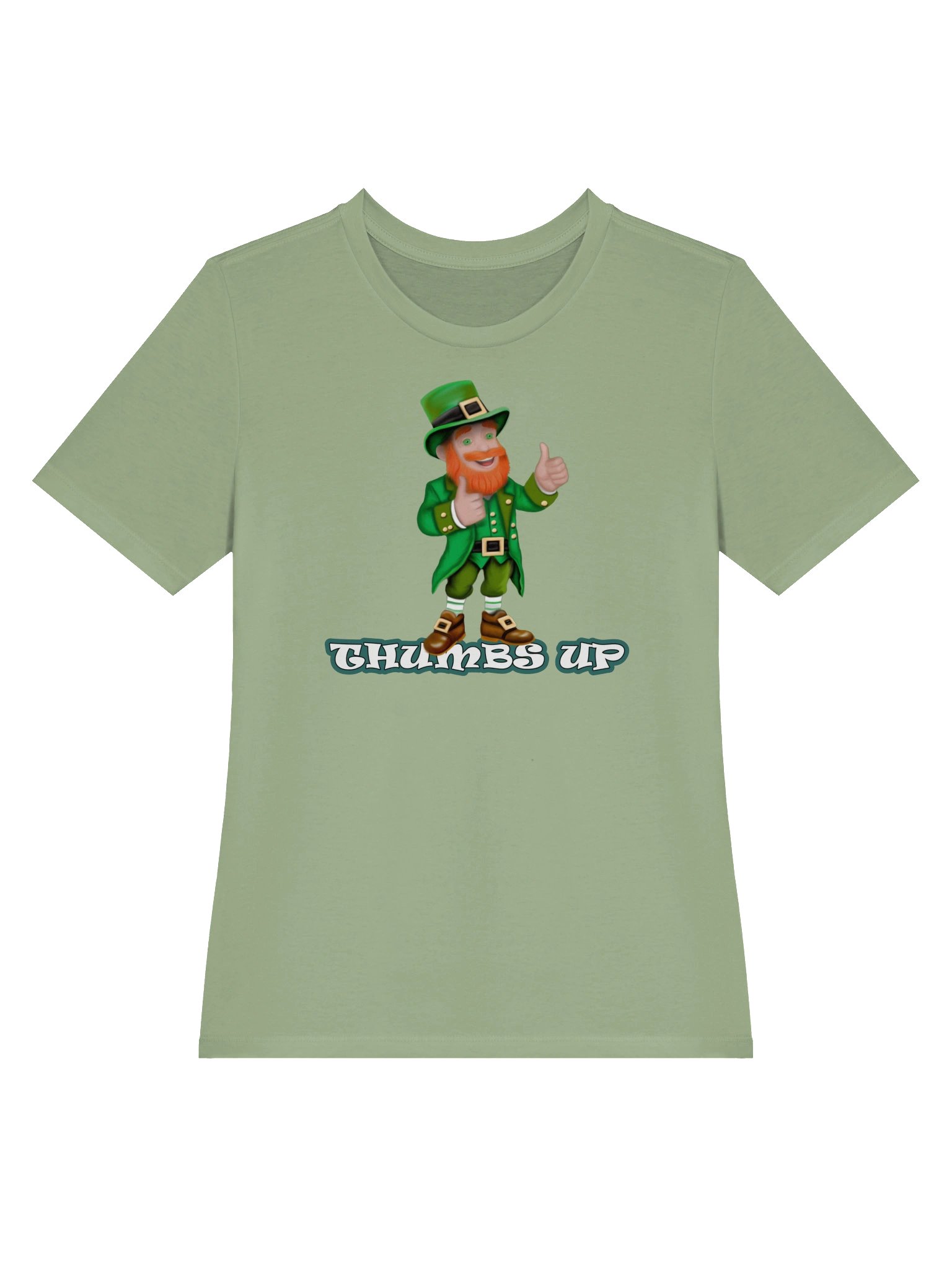 Leprechaun "THUMBS UP" T-Shirt. Women's Bella+Canvas Supersoft Relaxed-fit T-Shirt product image (2)