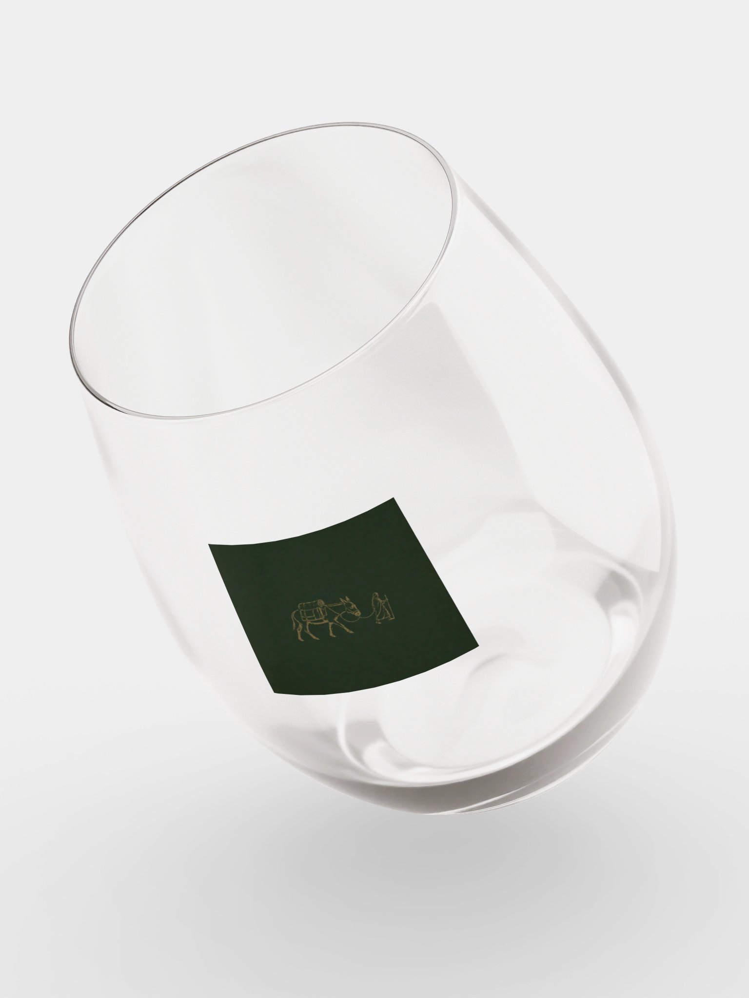 Donkey Pack Line Art Stemless Wine Glass product image (4)