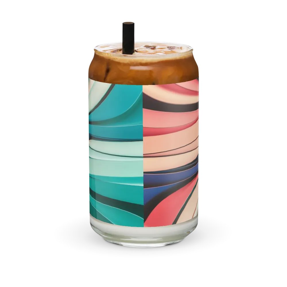 Graphic Grove Can-Shaped Glass - Vibrant Geometric Design, 16oz product image (3)
