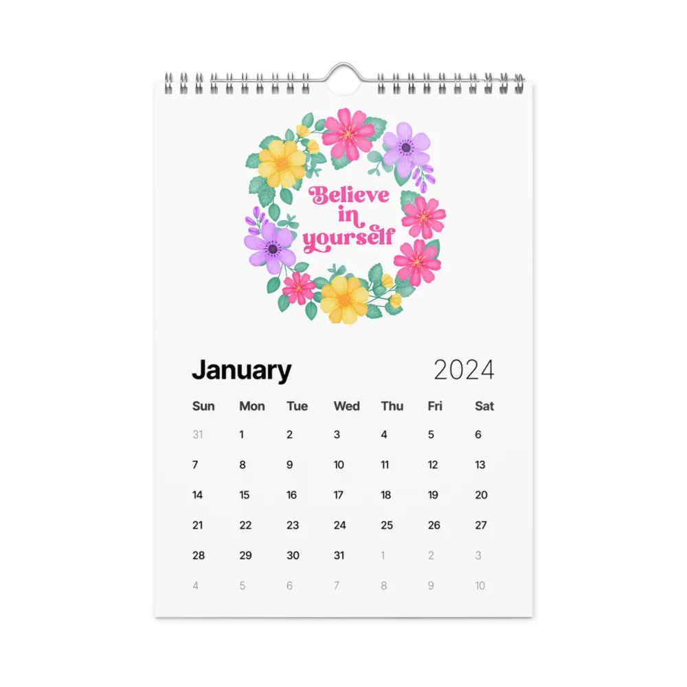 Vibrant Floral Motivational Quotes Calendar product image (5)
