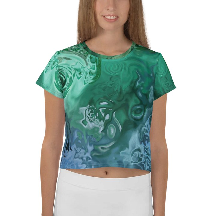 Emerald Serenity Crop Tee product image (1)