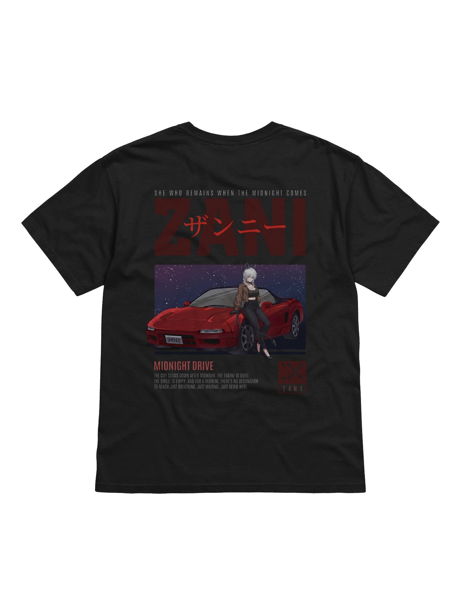 Zani JDM T-Shirt (Dark Colors) | WuWa Anime Streetwear product image (2)
