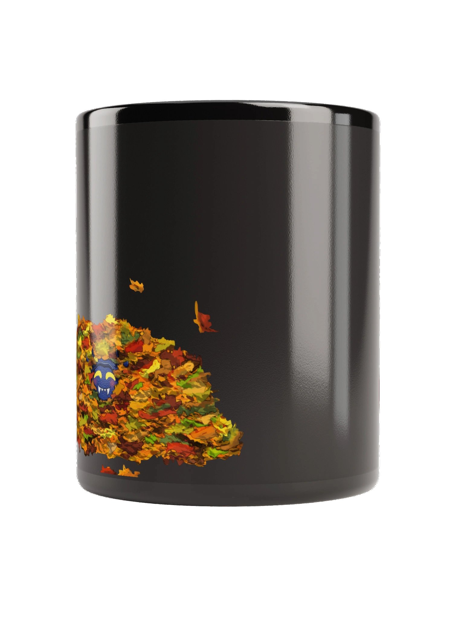Lil Cherny in the Leaves Black Glossy Mug product image (3)