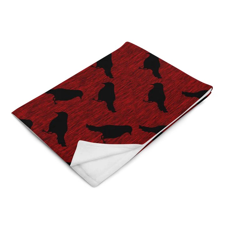Ravens on Red Throw Blanket product image (14)