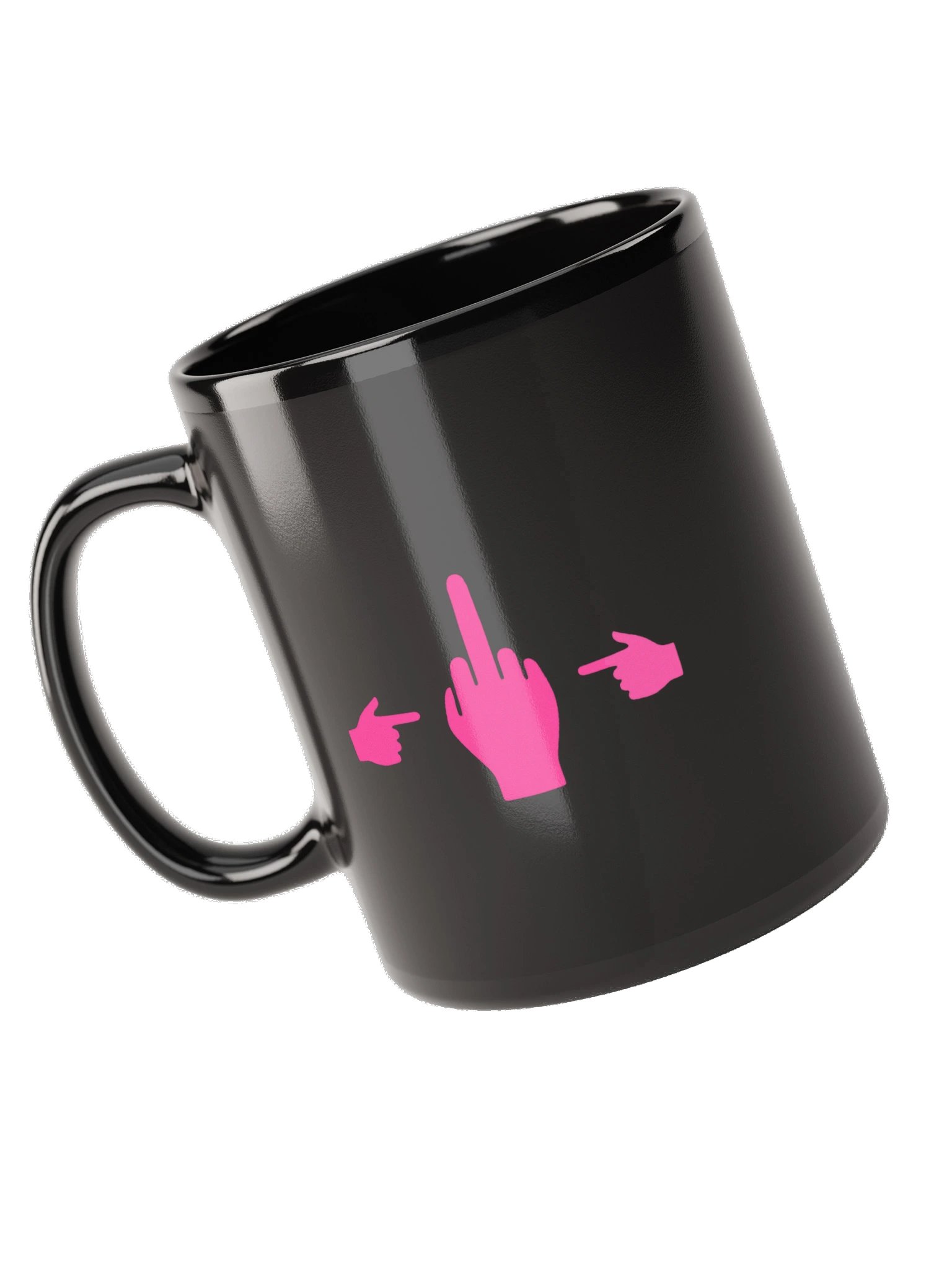 No ShopCo Middle Finger Black Mug - Pink Artwork product image (11)