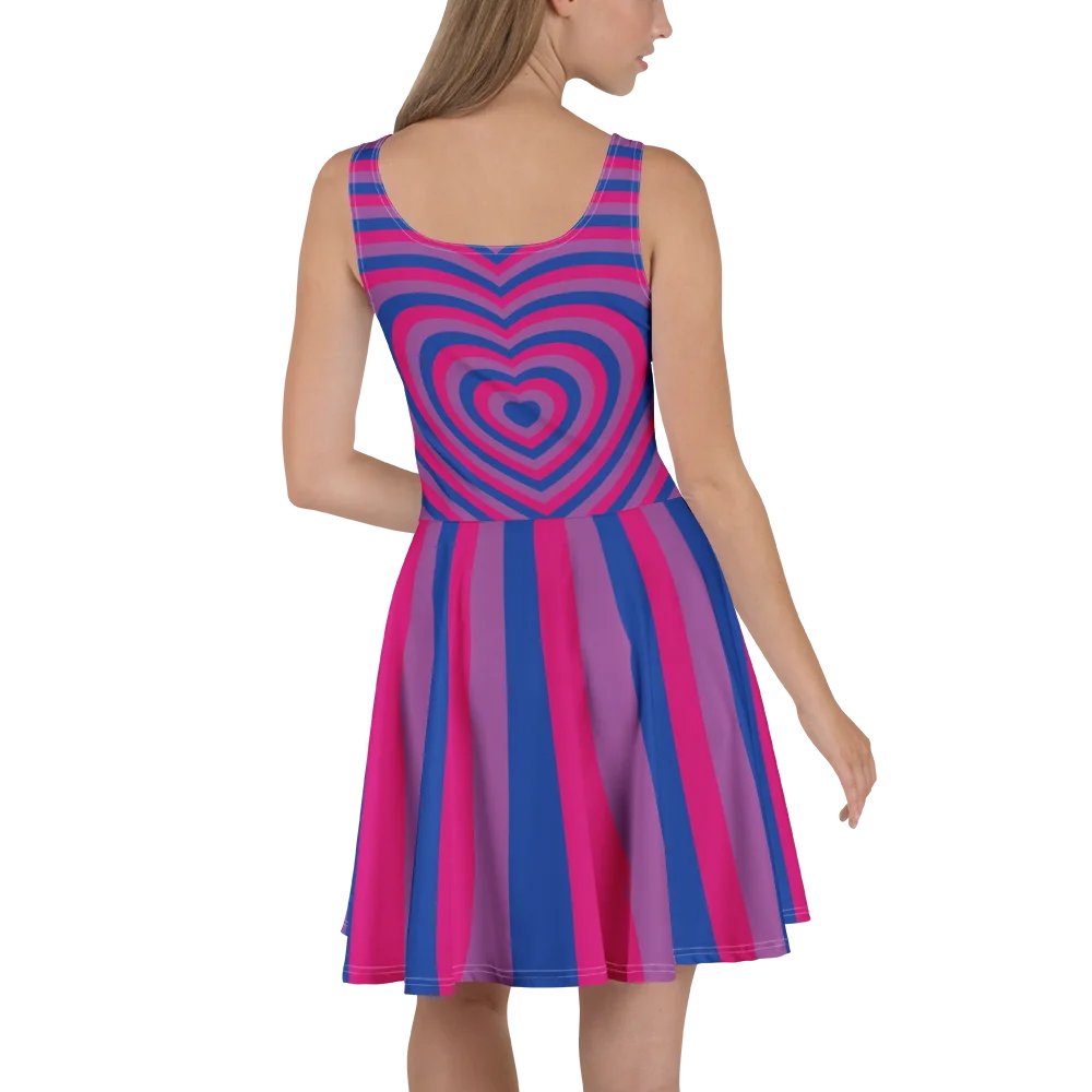 Bisexual Pride Hearts Skater Dress product image (4)
