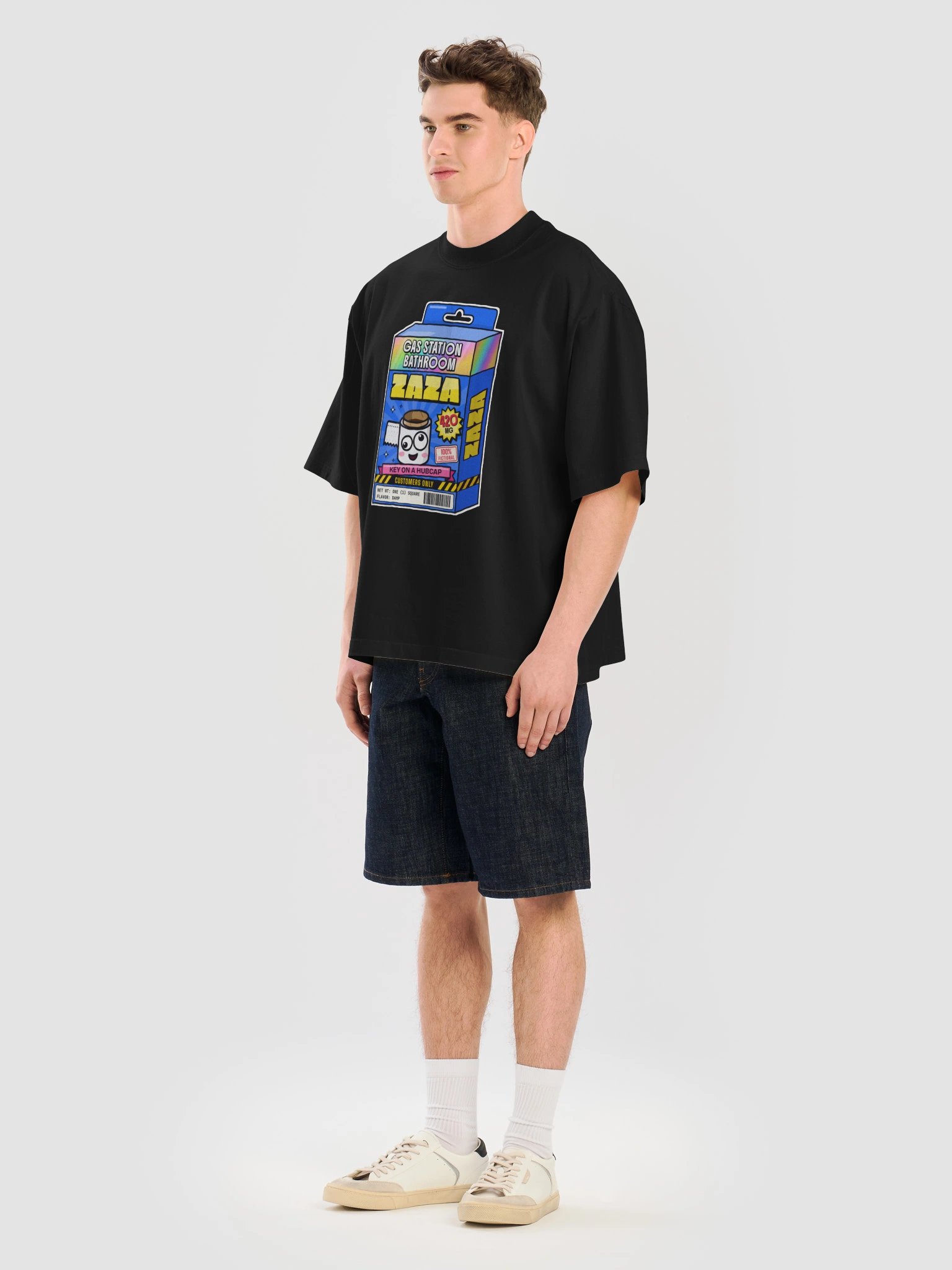 Gas Station Bathroom Zaza box tee product image (20)