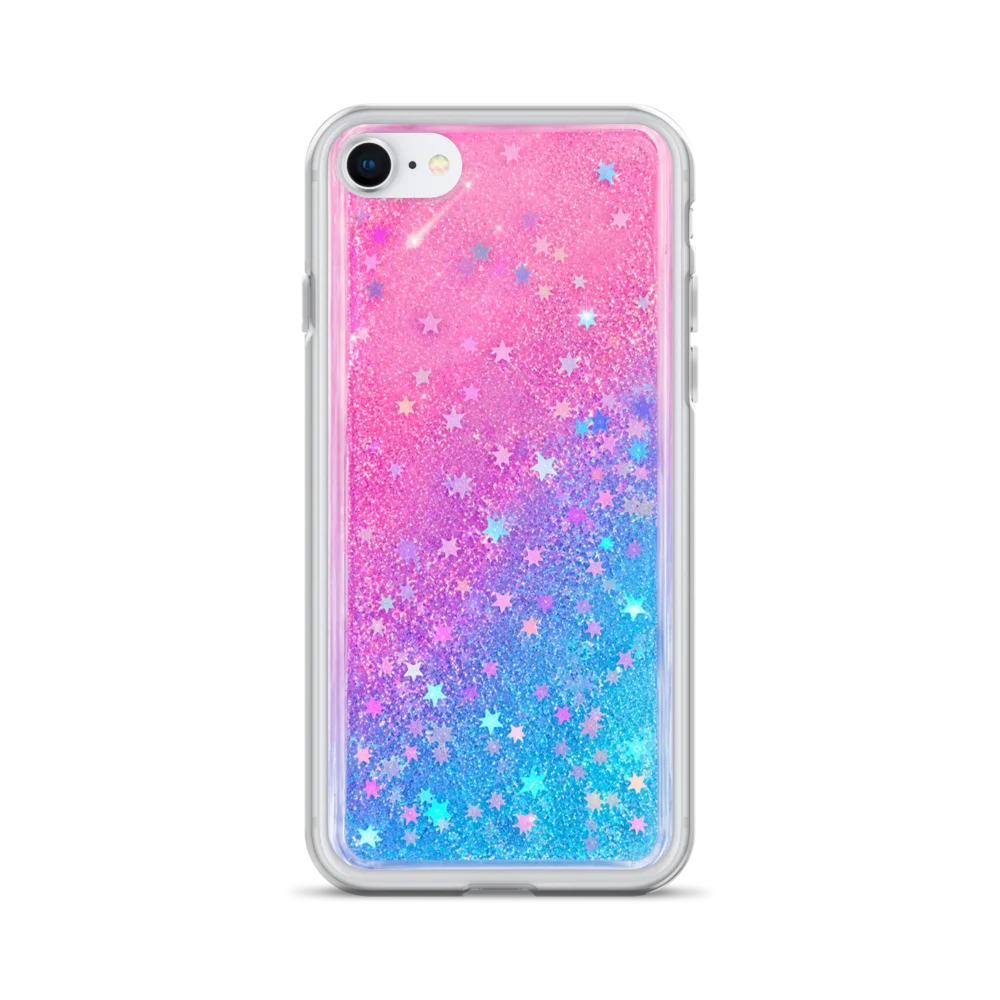 Dreamy Glitter Star Clear iPhone Case product image (1)