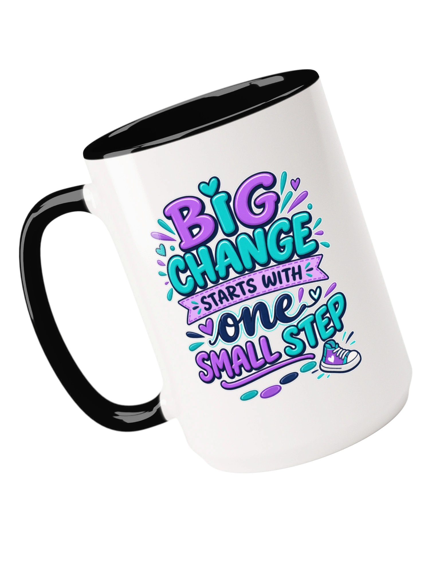 15 oz. Inspirational Mug - Big Change Starts With One Step product image (12)