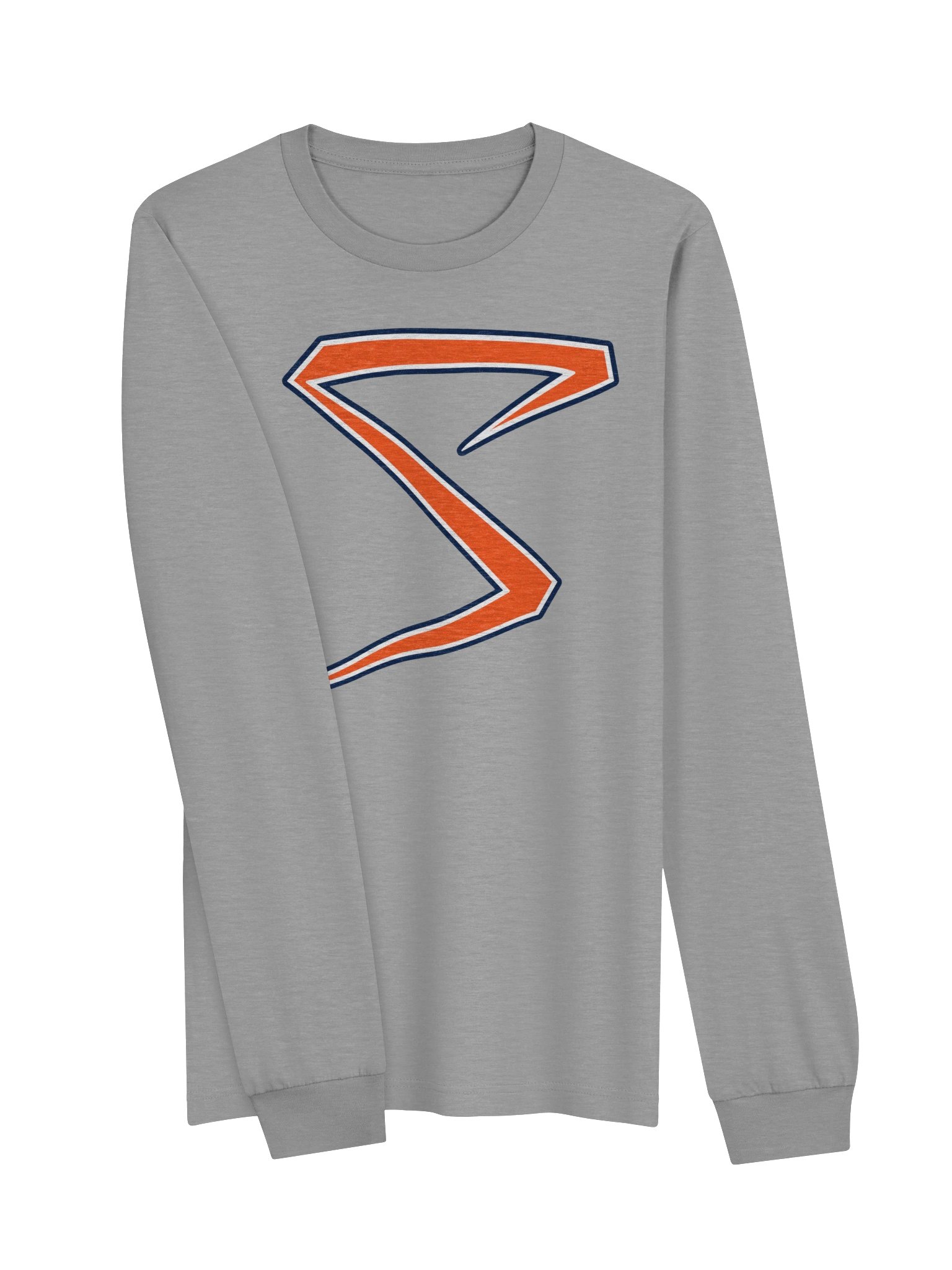 Midwest Sluggers S-Logo-Orange Unisex Long Sleeve Tee product image (3)