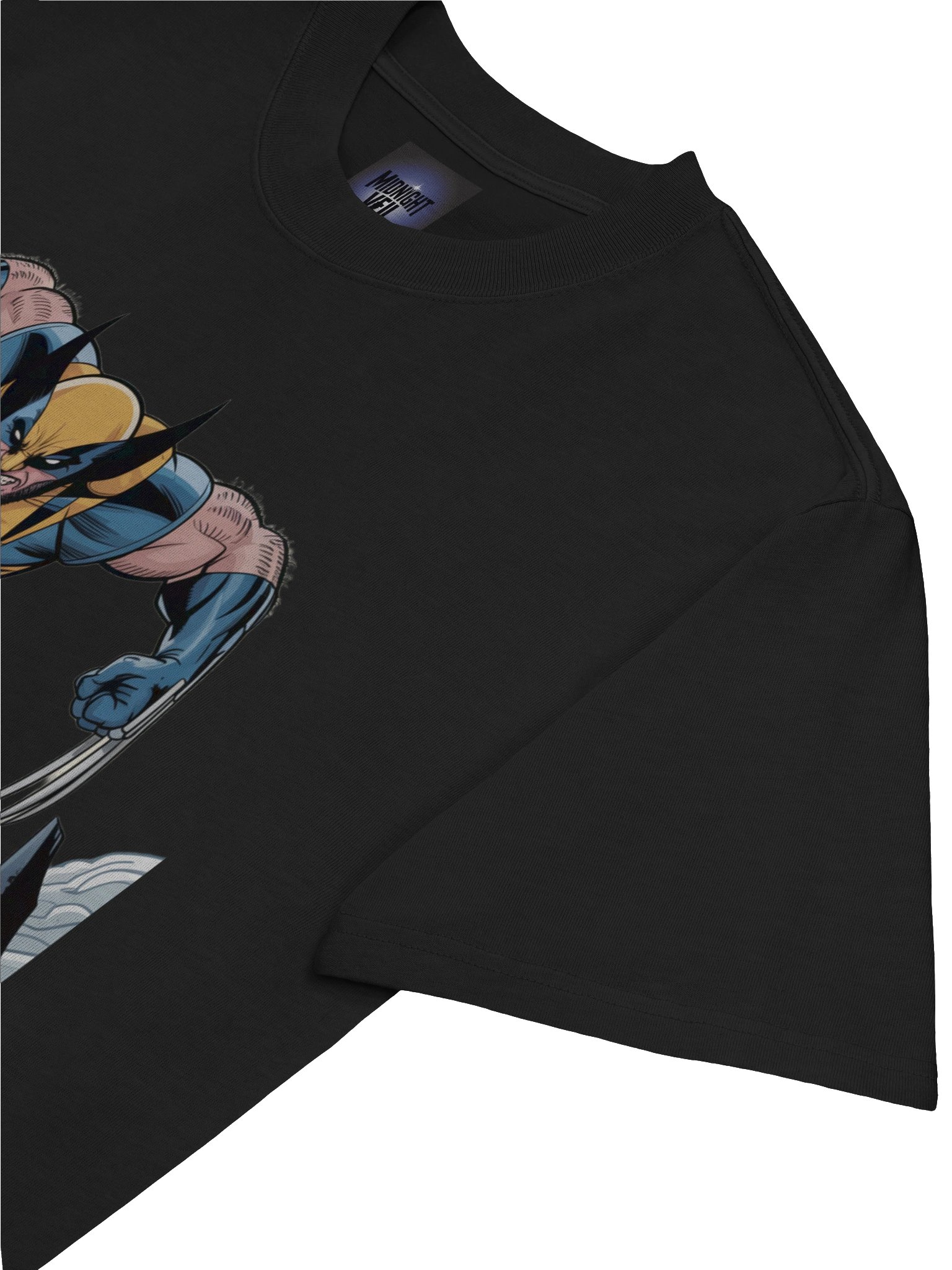 Frostfang Leap: Wolverine Icy Ambush Oversized Faded T-Shirt product image (7)