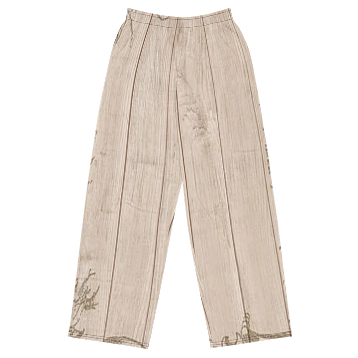 "Cedar" Rustic Wood Plank Wide-Leg Pants product image (1)