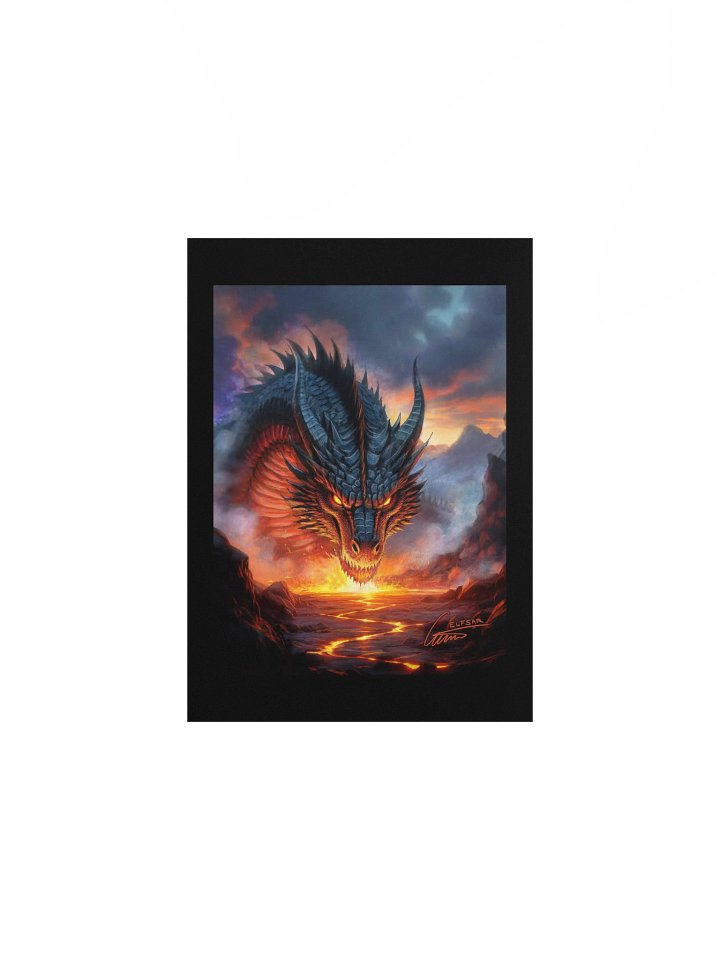 Obsidian Lava Dragon Matte Print product image (1)