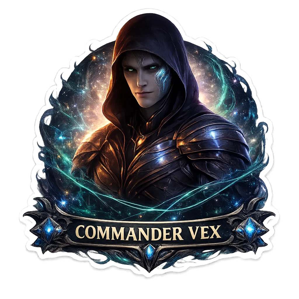 Commander Vex Cosmic Die Cut Vinyl Sticker product image (1)