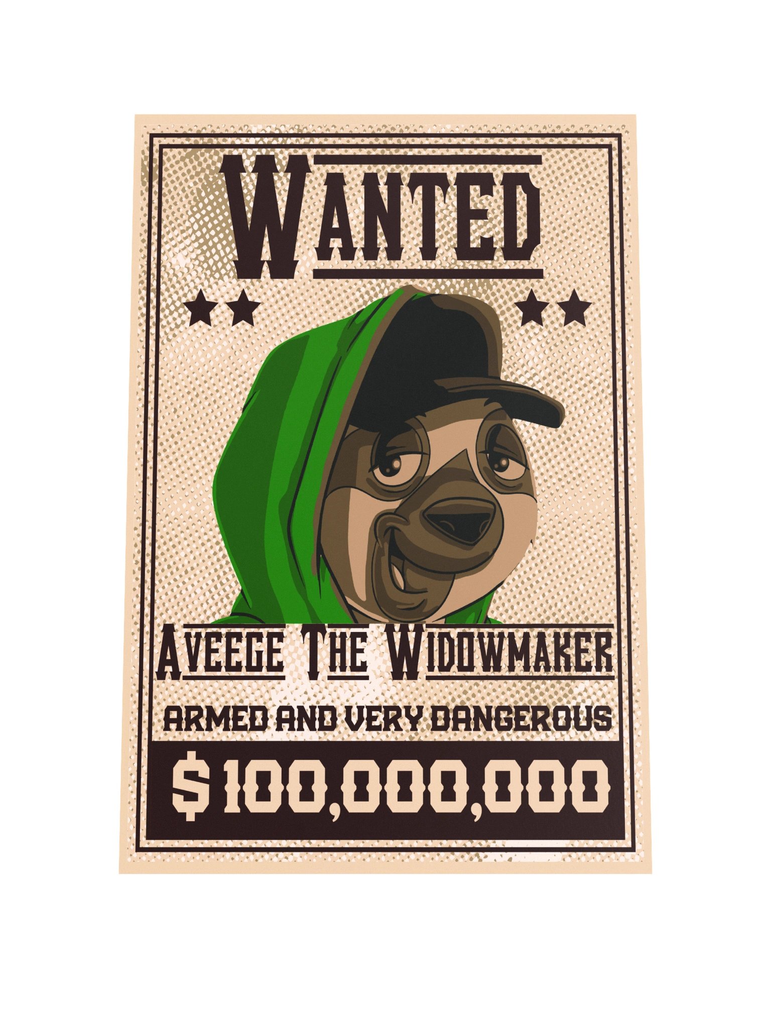 Aveege The Widowmaker Wanted Poster product image (1)