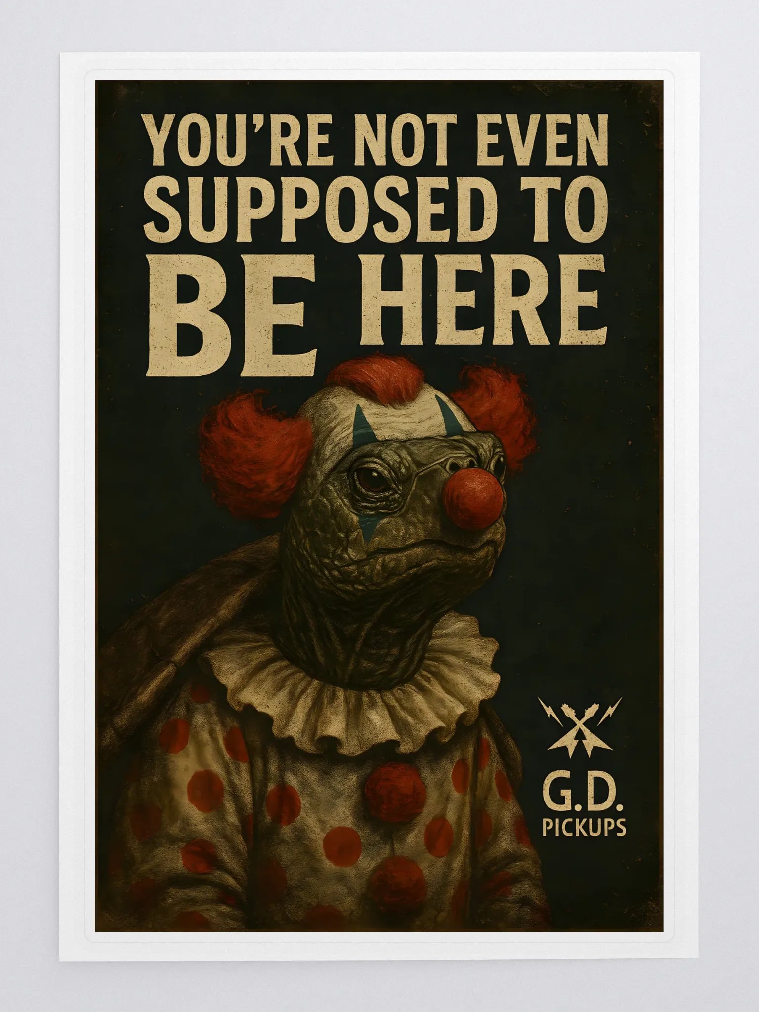 LIMITED EDITION: G.D. Pickups “Clown Turtle” Artwork Sticker product image (3)
