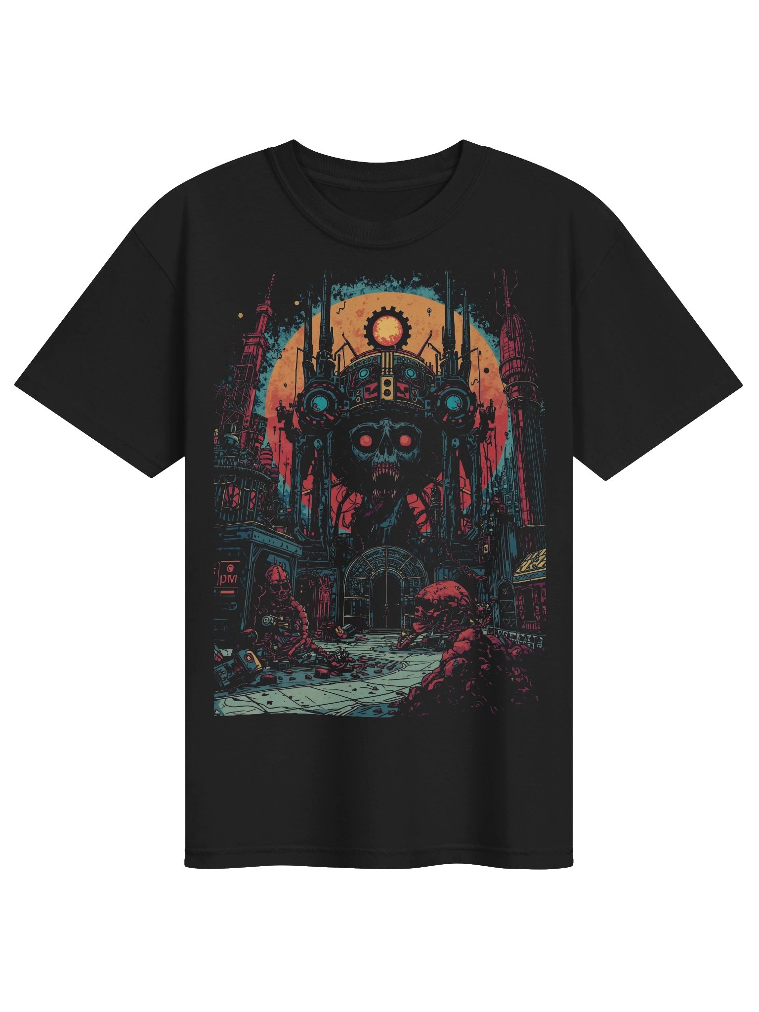 Neon Apocalypse Skull Heavyweight T-Shirt product image (1)
